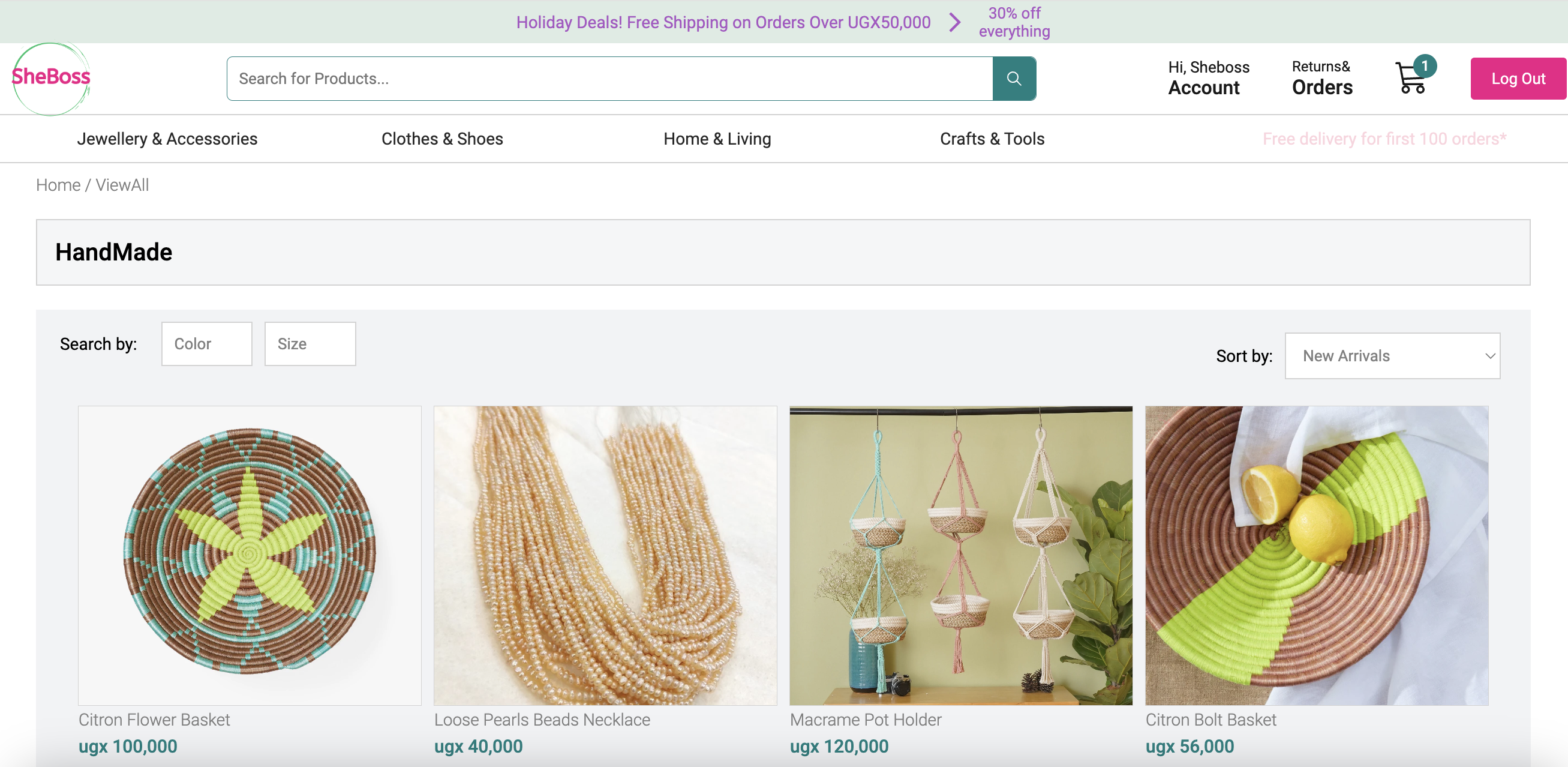 SheBoss Marketplace